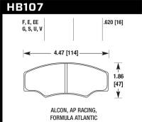 Hawk Performance - Hawk Performance kHB107G.620 Hawk CP2361/CP3228/CP5104/CP5144 AP Racing DTC-60 Brake Pads - Image 4