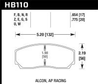 Hawk Performance kHB110S.654 Hawk AP CP3307 / CP5040-5S4 / CP5200 (SC250) Caliper HT-10 Race Brake Pads