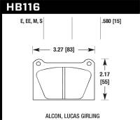 Hawk Performance kHB116D.580 Hawk ER-1 Brake Pads