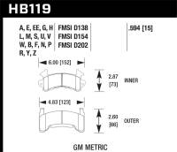 Hawk Performance - Hawk Performance kHB119E.594 Hawk Buick / Cadillac / Chevrolet / GMC / Isuzu / Oldsmobile / Pontiac Blue 9012 Race Brake Pads - Image 5