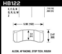 Hawk Performance - Hawk Performance kHB122U.710 Hawk Stoptech ST-60 Caliper DTC-70 Race Brake Pads - Image 3