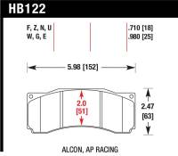 Hawk Performance - Hawk Performance kHB122U.710 Hawk Stoptech ST-60 Caliper DTC-70 Race Brake Pads - Image 5