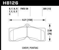 Hawk Performance kHB126S.505 Hawk 78-82 Chevy Corvette HT-10 Performance Front Brake Pads