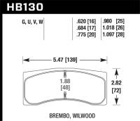 Hawk Performance kHB130D.775 Hawk ER-1 Endurance Racing Brake Pads for Brembo/Wilwood Motorsport Calipers
