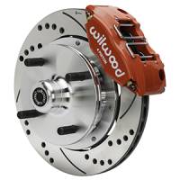 Wilwood 140-17474-DR Wilwood 73-76 Porsche 914 Front Powerlite Brake Kit Dilled & Slotted - Red