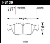 Hawk Performance - Hawk Performance kHB136N.690 Hawk HP+ Street Brake Pads - Image 3