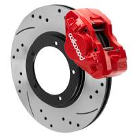 Wilwood 140-17652-DR Wilwood 69-74 Porsche 911 D31 11.10in. Front Brake Kit w/ Flex Lines - Drilled Rotors (Red)