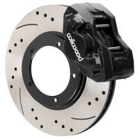Wilwood 140-17653-D Wilwood 75-83 Porsche 911 D45 11.10in. Front Brake Kit w/ Flex Lines - Drilled Rotors (Black)