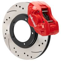 Wilwood 140-17653-DR Wilwood 75-83 Porsche 911 D45 11.10in. Front Brake Kit w/ Flex Lines - Drilled Rotors (Red)