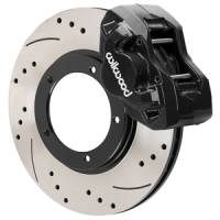 Wilwood 140-17654-D Wilwood 84-89 Porsche 911 D45 11.10in. Front Brake Kit w/ Flex Lines - Drilled Rotors (Black)