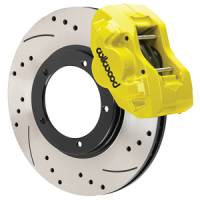Wilwood 140-17654-DY Wilwood 84-89 Porsche 911 D45 11.10in. Front Brake Kit w/ Flex Lines - Drilled Rotors (Yellow)