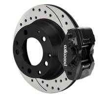 Wilwood 140-17655-D Wilwood 69-83 Porsche 911 D31 11.42in. Rear Brake Kit w/ Flex Lines - Drilled Rotors (Black)