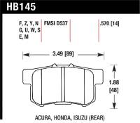 Hawk Performance kHB145E.570 Hawk 06+ Civic Si / 97-01 Integra Type-R / 03-06 RSX / 04-08 TSX / 03-07 Honda Accord / 97-01 Prelud