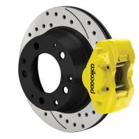 Wilwood 140-17655-DY Wilwood 69-83 Porsche 911 D31 11.42in. Rear Brake Kit w/ Flex Lines - Drilled Rotors (Yellow)