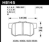 Hawk Performance kHB145S.570 Hawk Acura / Honda HT-10 Race Rear Brake Pads