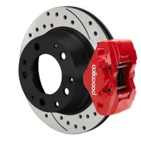 Wilwood 140-17656-DR Wilwood 84-89 Porsche 911 D31 11.42in. Rear Brake Kit w/ Flex Lines - Drilled Rotors (Red)