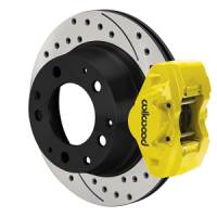 Wilwood 140-17656-DY Wilwood 84-89 Porsche 911 D31 11.42in. Rear Brake Kit w/ Flex Lines - Drilled Rotors (Yellow)