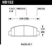 Hawk Performance - Hawk Performance kHB152F.540 Hawk Mazda RX-7 HPS Street Front Brake Pads - Image 4