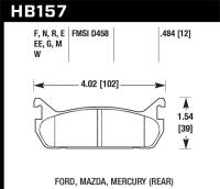 Hawk Performance - Hawk Performance kHB157F.484 Hawk 89-93 Miata HPS Street Rear Brake Pads (D458) - Image 4