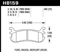 Hawk Performance kHB159D.492 Hawk 03-05 Mazda Miata Rear ER-1 Brake Pad Set