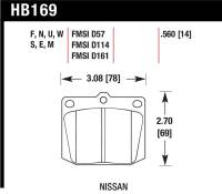 Hawk Performance - Hawk Performance kHB169M.560 Hawk 75-78 Nissan 280Z Black Race Front Brake Pads - Image 5