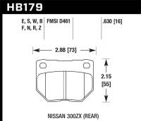 Hawk Performance - Hawk Performance kHB179W.630 Hawk 06-07 WRX DTC-30 Rear Race Pads - Image 3
