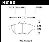 Hawk Performance kHB182Z.660 Hawk Performance Ceramic Street Brake Pads