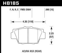 Hawk Performance kHB185B.590 Hawk HPS 5.0 Street Brake Pads - Rear
