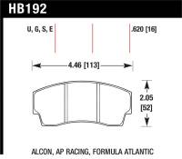 Hawk Performance - Hawk Performance kHB192G.620 Hawk AP Racing CP4567 / CP5040-10/11/12/13S4 / CP5100 / CP5108 / CP6760 DTC-60 Race Brake Pads - Image 4
