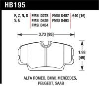 Hawk Performance kHB195E.640 Hawk 84-4/91 BMW 325 (E30) Blue 9012  Race Front Brake Pads