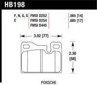 Hawk Performance - Hawk Performance kHB198G.685 Hawk 77-88 Porsche 924 / 78-85 & 92-95 928 / 83-91 944 DTC-60 Rear Race Brake Pads - Image 5