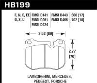 Hawk Performance kHB199E.702 Hawk 77-84 &86-88 Porsche 924 / 78-81 928 / 83-89 944 Blue 9012 Front Race Brake Pads