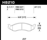 Hawk Performance kHB210Y.677 Hawk LTS Street Brake Pads