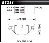 Hawk Performance - Hawk Performance kHB227W.630 Hawk 92-98 BMW 318i DTC-30 Race Rear Brake Pads - Image 2