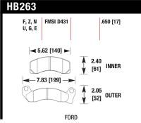 Hawk Performance kHB263N.650 Hawk HP+ Street Brake Pads