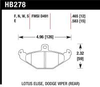 Hawk Performance kHB278F.583 Hawk HPS Street Brake Pads