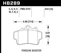 Hawk Performance - Hawk Performance kHB289F.610 Hawk Porsche HPS Street Front Brake Pads - Image 4