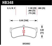 Hawk Performance - Hawk Performance kHB348U.980 Hawk Motorsports Performance 0.98in Pad Thickness DTC-70 Race Brake Pads - Image 5