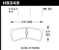 Hawk Performance kHB349D.980 Hawk 14-16 BMW M235i Racing 3.0L Front ER-1 Brake Pads