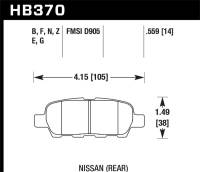 Hawk Performance kHB370B.559 Hawk 2010-2013 Infiniti EX35 HPS 5.0 Rear Brake Pads