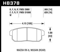 Hawk Performance kHB378D.565 Hawk 08-11 Mazda RX-8 1.3L 40th Anniversary Edition Rear ER-1 Brake Pads