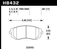 Hawk Performance kHB432D.661 Hawk 2006 Saab 9-2X 2.5L 2.5i Front ER-1 Brake Pads