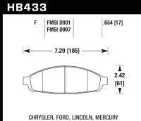 Hawk Performance kHB433G.654 Hawk 03-11 Ford Crown Victoria DTC-60 Race Front Brake Pads