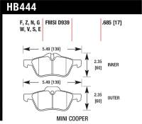 Hawk Performance kHB444Z.685 Hawk 02-06 Mini Cooper / Cooper S Performance Ceramic Street Front Brake Pads