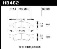 Hawk Performance kHB462Y.827 Hawk 03-06 Ford Expedition / 03-06 Lincoln Navigator LTS Street Front Brake