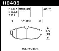 Hawk Performance kHB485D.656 Hawk 05-14 Ford Mustang Rear ER-1 Brake Pad Set