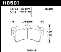 Hawk Performance kHB501Z.625 Hawk 07-10 Audi Q7 3.6L/4.2L / 03-07 Porsche Cayenne 4.5L / 04-07 VW Touareg Performance Ceramic Str