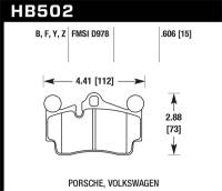 Hawk Performance - Hawk Performance kHB502Y.606 Hawk LTS Street Brake Pads - Image 4
