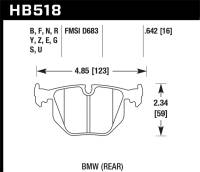 Hawk Performance kHB518Z.642 Hawk 01-06 BMW 330 / 97-01 740I / 96-01 750IL / 03-06 BMW M3 / 00-03 M5 / 00-06 X5 / 06-08 Z4 / 03-0