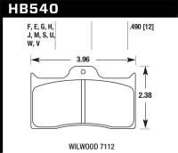 Hawk Performance kHB540B.490 Hawk Wilwood HPS 5.0 Brake Pads